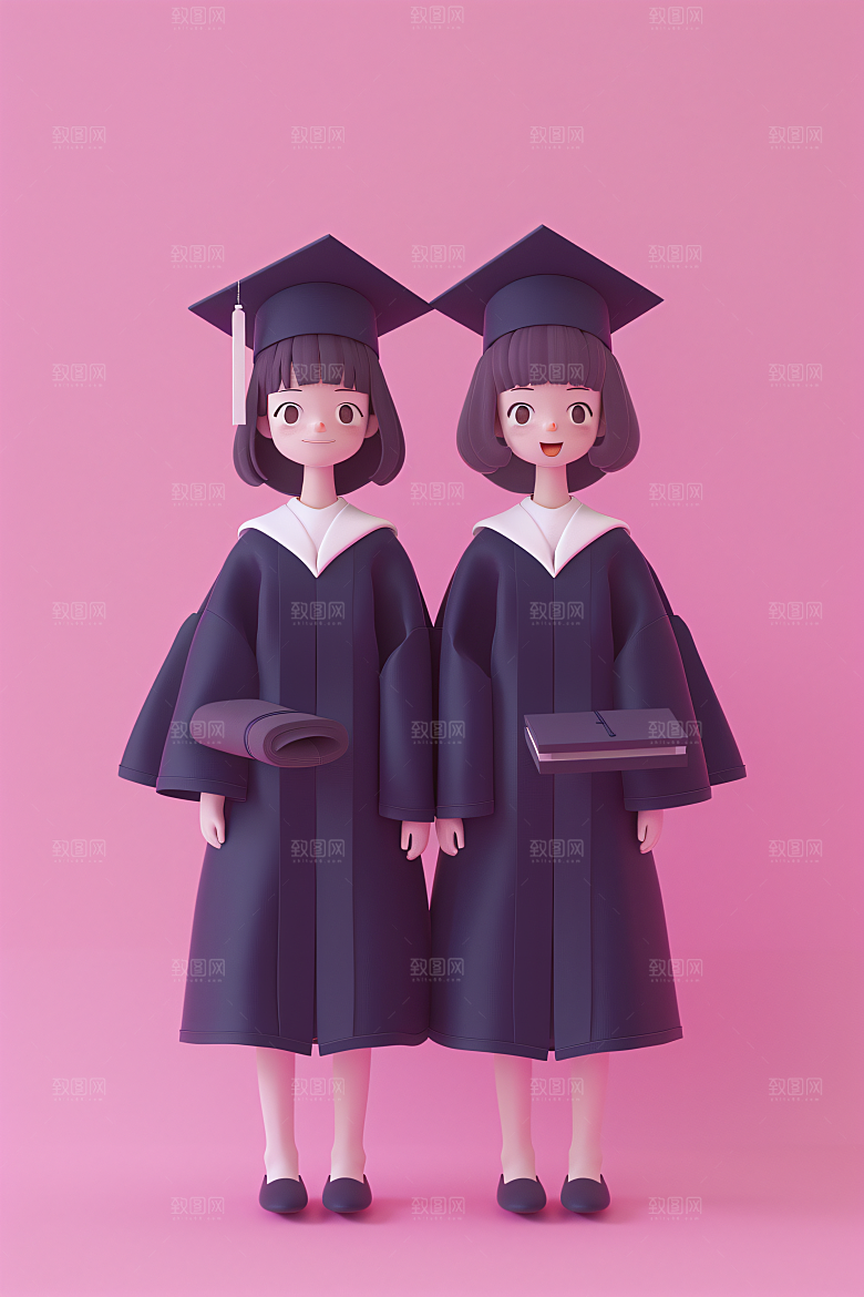 3D毕业生形象高清模型