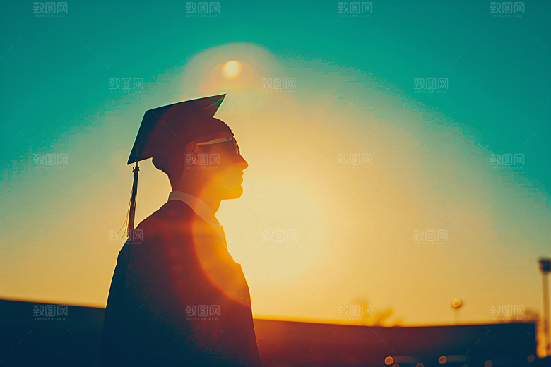 毕业证书学校阔别校园摄影图