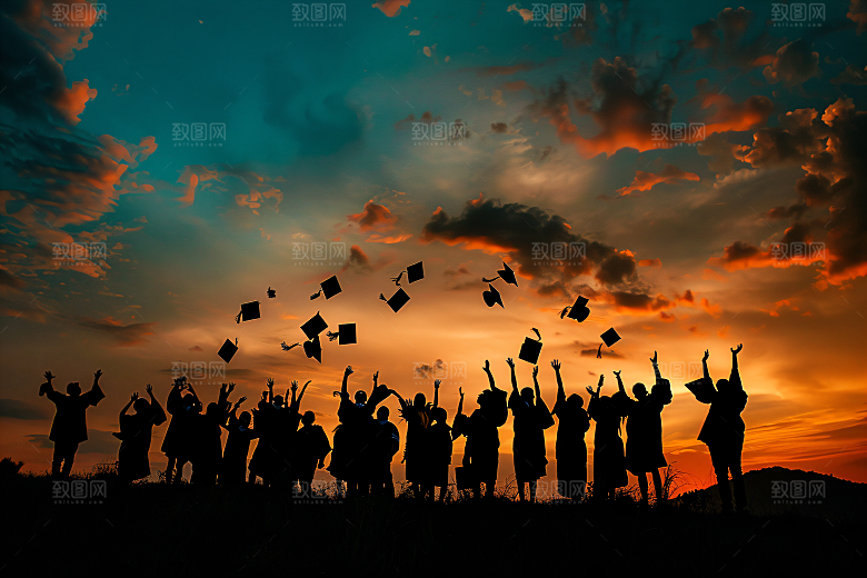 毕业证书毕业季学生摄影图