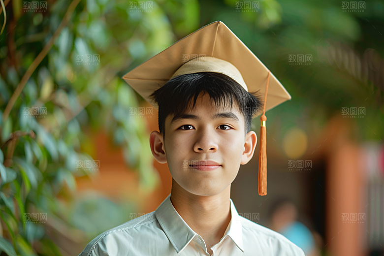 毕业证书清新自然摄影图