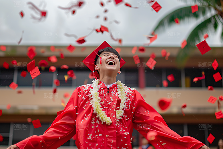 毕业证书学生高清摄影图