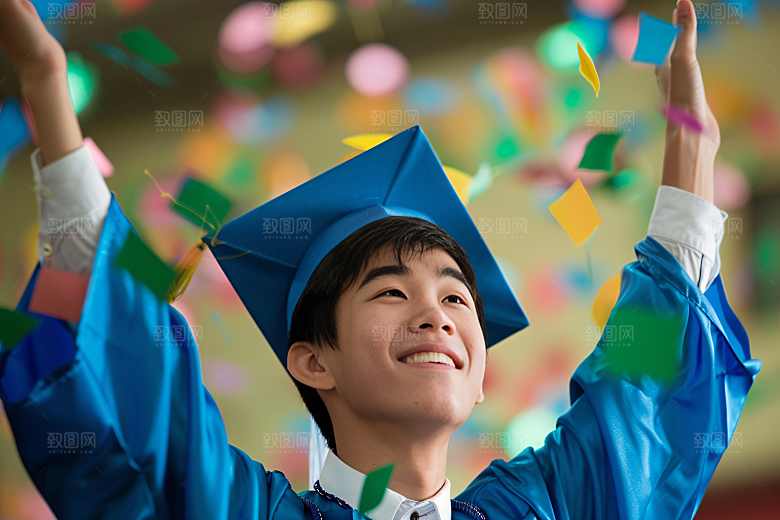 毕业证书毕业季清新摄影图