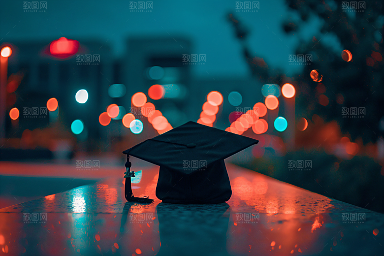 毕业证书学校学生摄影图