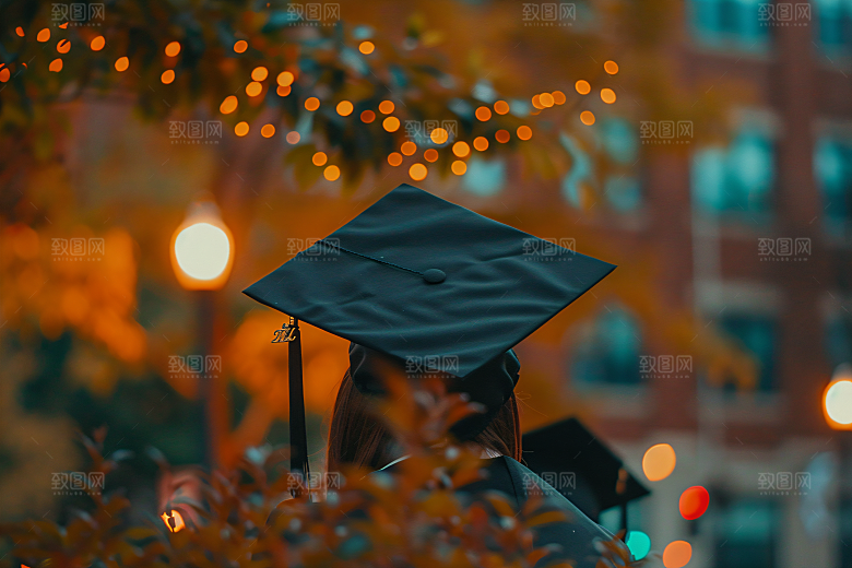 毕业证书学生清新摄影图