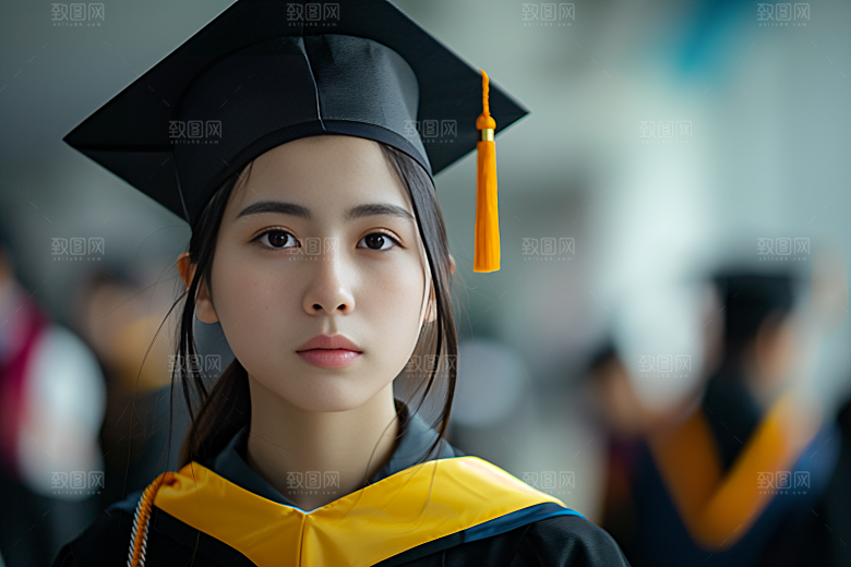 毕业证书学校毕业生摄影图