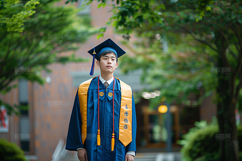 毕业证书学校高清摄影图