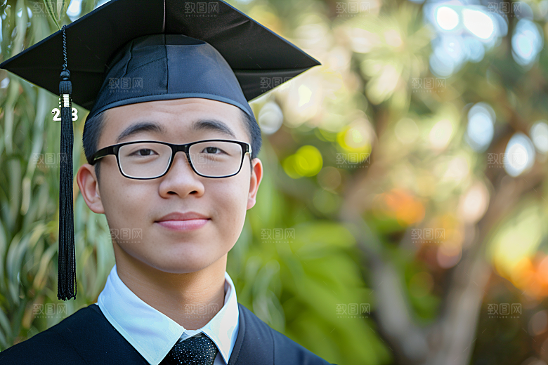 毕业证书学生清新摄影图