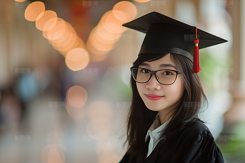 毕业证书阔别校园学生摄影图