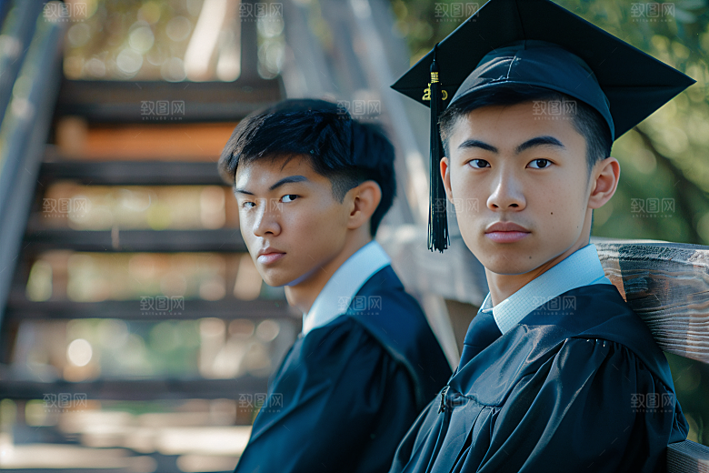 毕业证书学校高清摄影图
