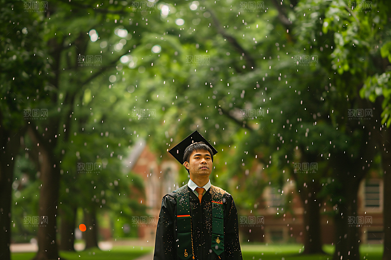 毕业证书清新学校摄影图