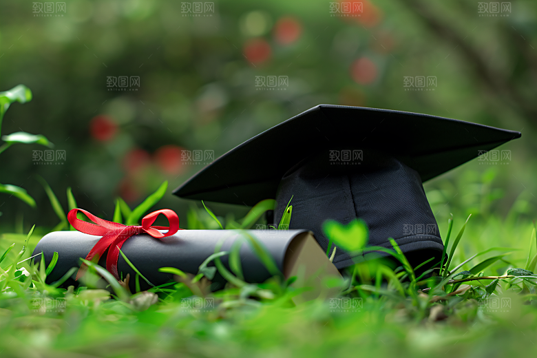 毕业证书六月清新摄影图
