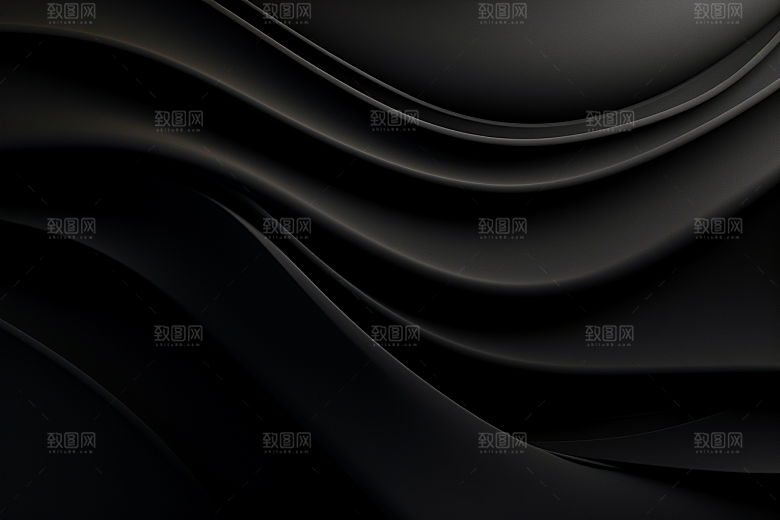 黑色波浪质感简约背景图