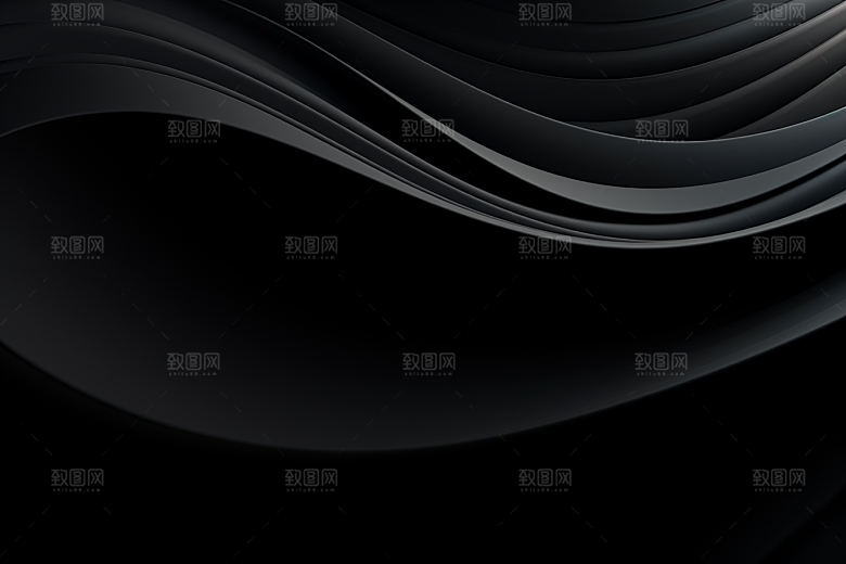 黑色波浪质感干净背景图