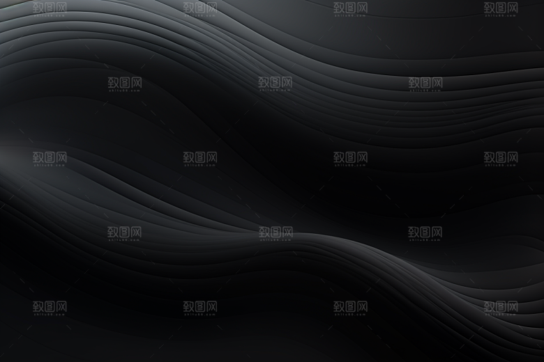 黑色波浪高清干净背景图