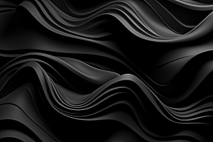 黑色波浪抽象肌理背景图
