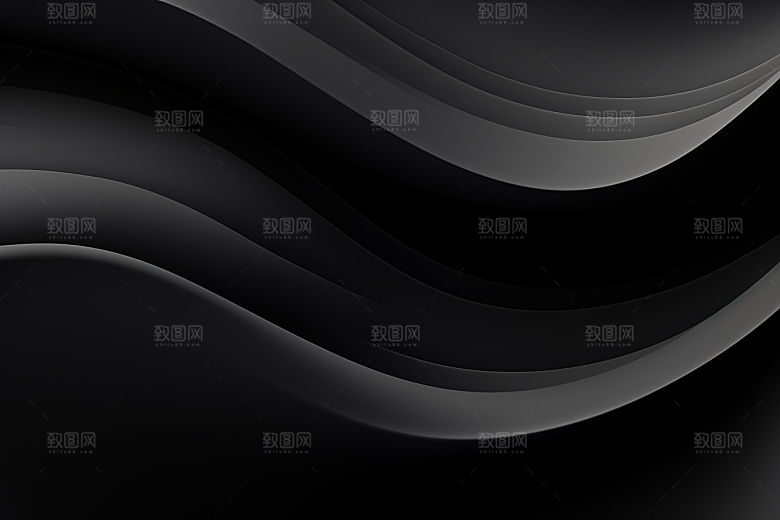 黑色波浪丝滑高清背景图