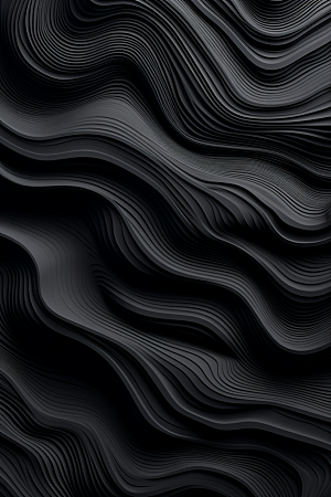 黑色波浪抽象肌理背景图
