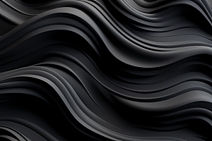 黑色波浪石膏雕线肌理背景图