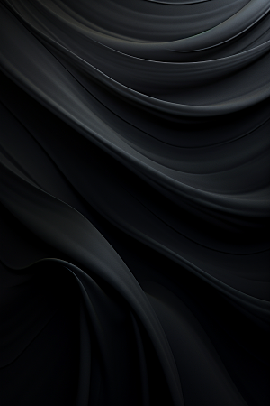 黑色波浪质感石膏雕线背景图