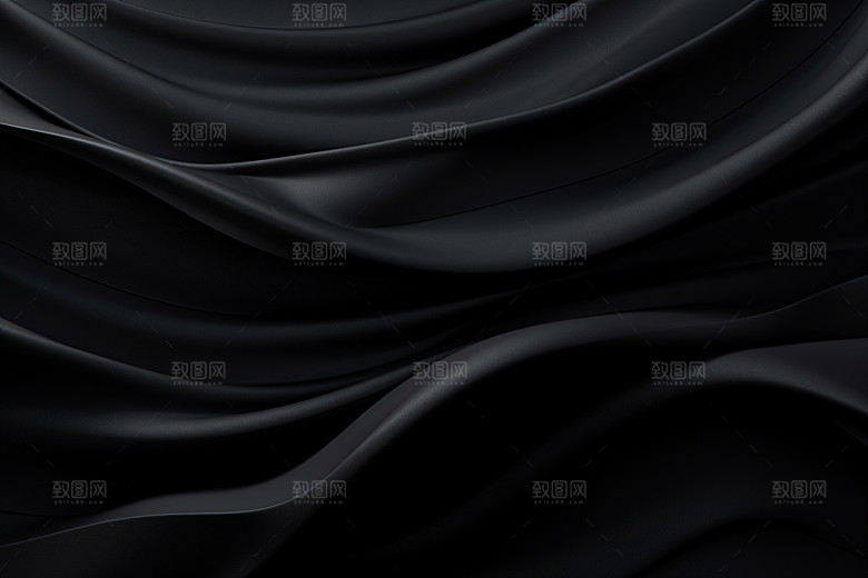 黑色波浪纸纹底纹背景图