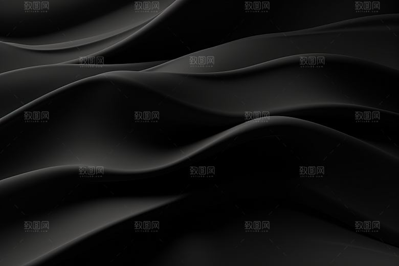 黑色波浪高清立体背景图