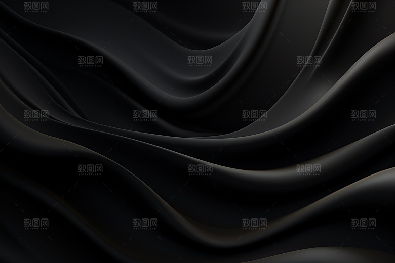 黑色波浪底纹立体背景图