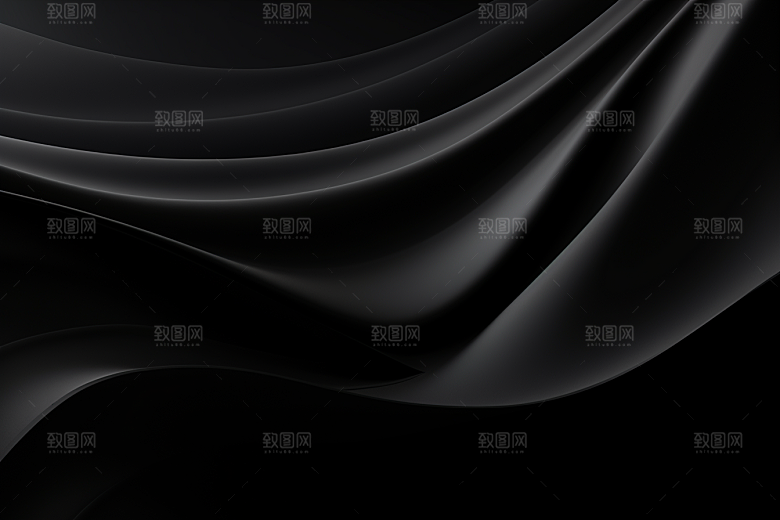 黑色波浪肌理抽象背景图