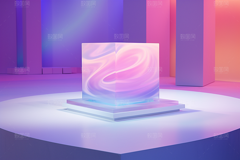 玻璃质感抽象透明背景