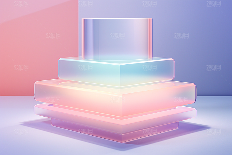 玻璃质感抽象艺术感背景