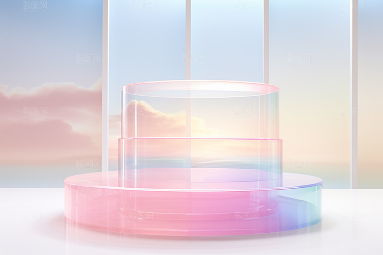 玻璃质感通透抽象背景