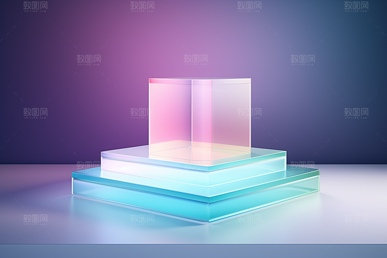 玻璃质感通透艺术感背景