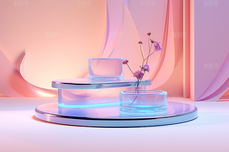 玻璃质感彩色艺术感背景