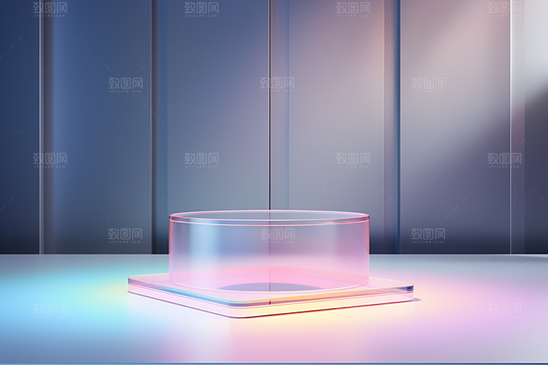 玻璃质感柔和抽象背景