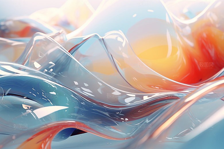 玻璃质感通透清新背景