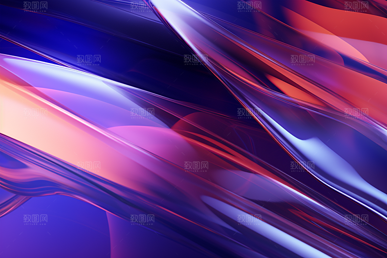 玻璃质感清新抽象背景