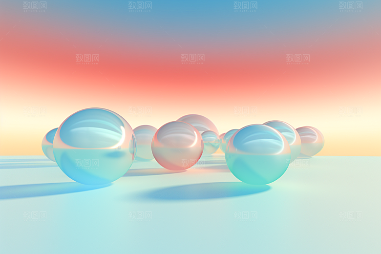 玻璃质感透明彩色背景