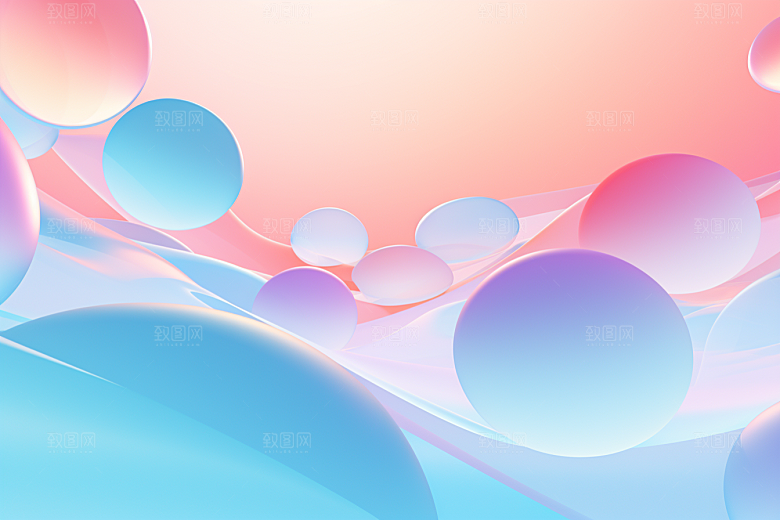 玻璃质感渐变艺术感背景