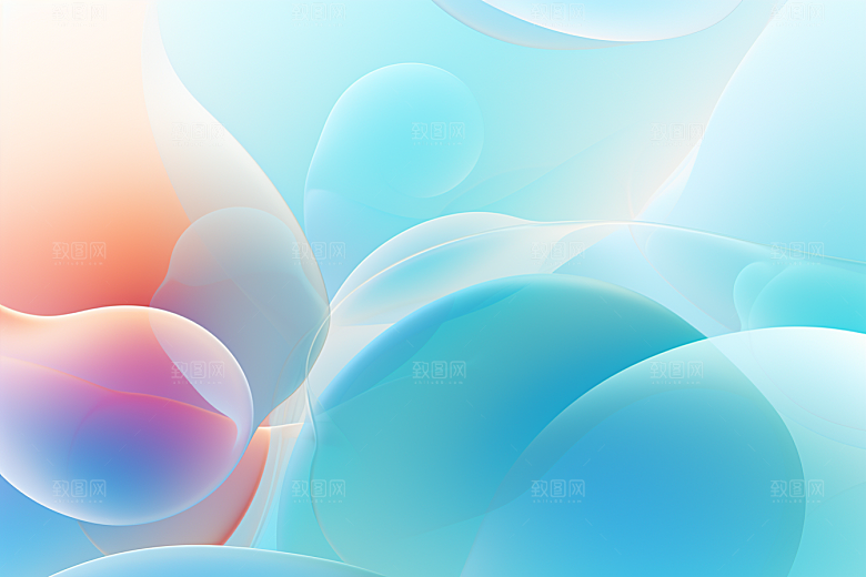 玻璃质感通透柔和背景