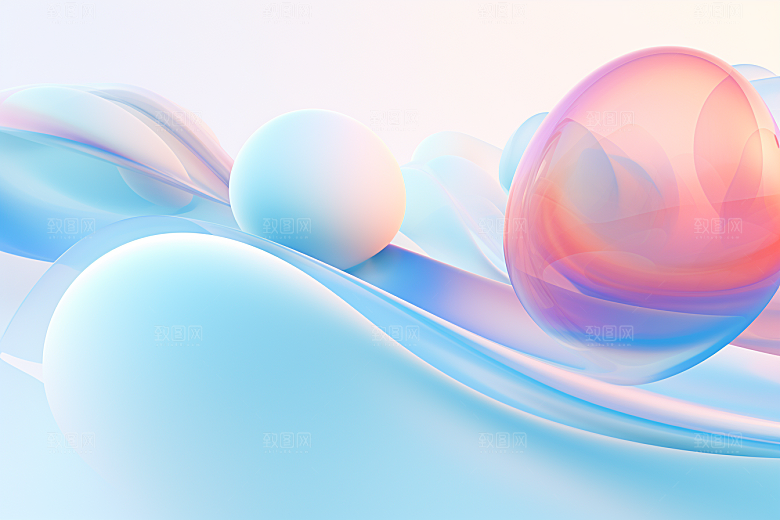 玻璃质感通透艺术感背景