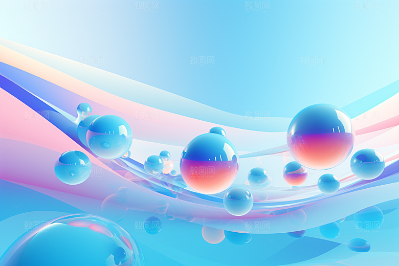 玻璃质感渐变通透背景