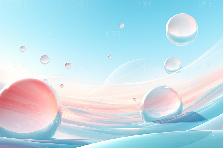 玻璃质感通透柔和背景