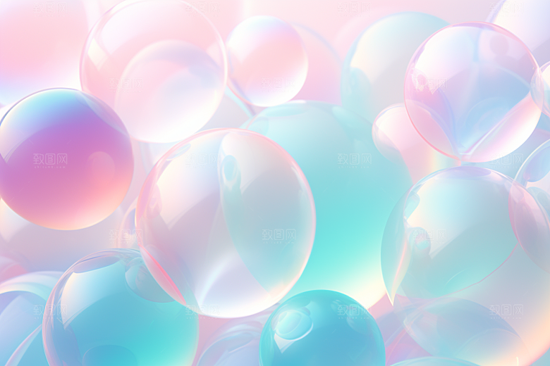 玻璃质感通透抽象背景