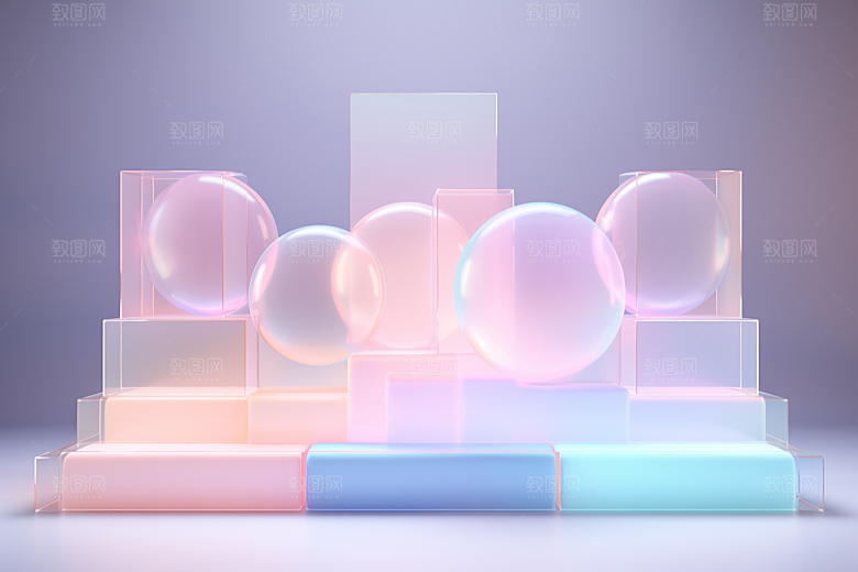 玻璃质感柔和渐变背景