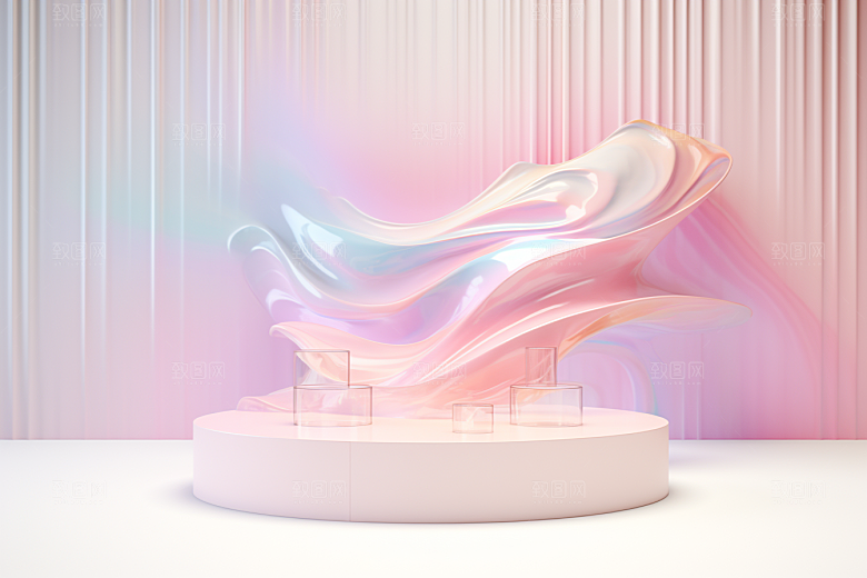 玻璃质感透明清新背景