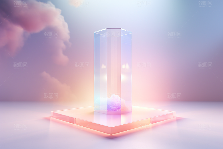 玻璃质感彩色渐变背景