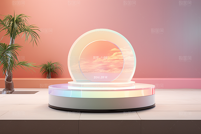 玻璃质感彩色艺术感背景