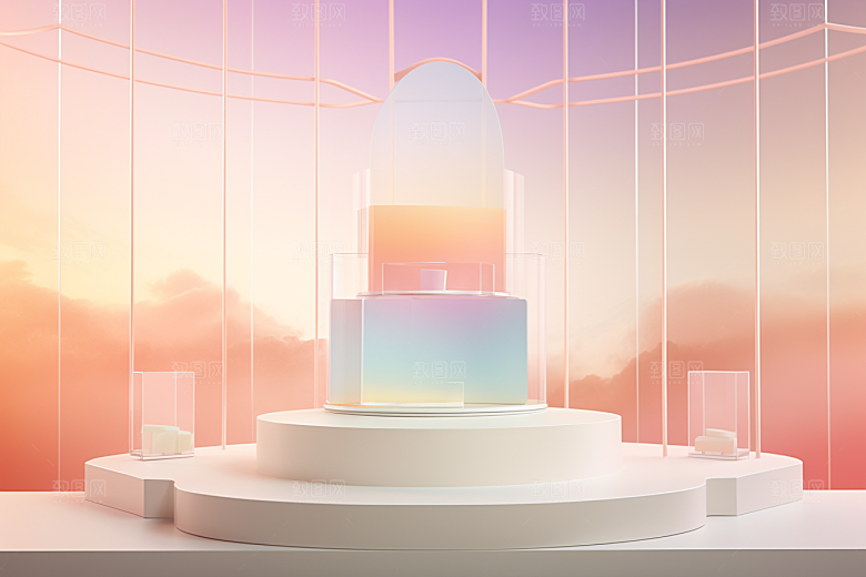 玻璃质感高清清新背景