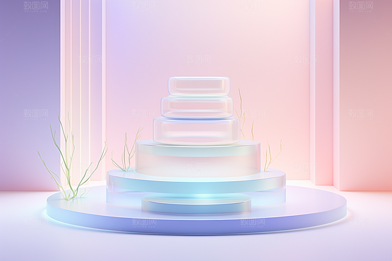 玻璃质感通透彩色背景