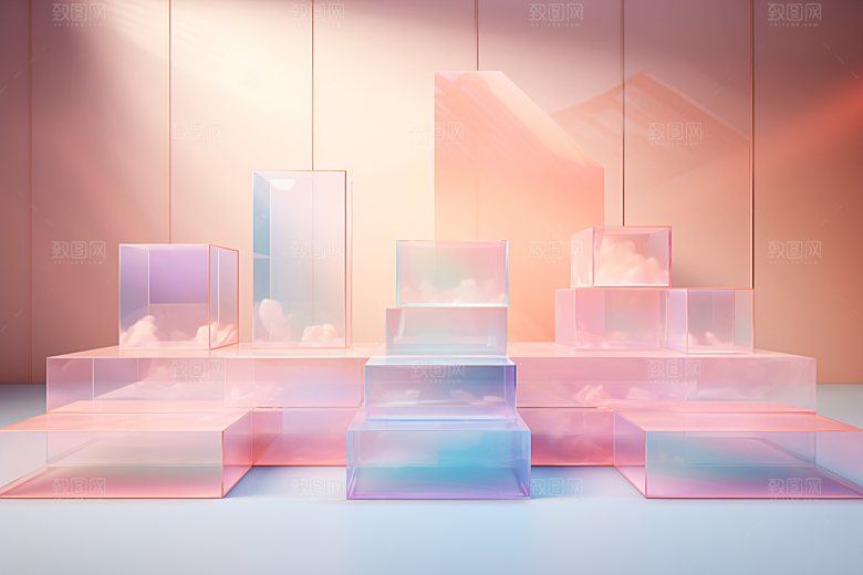 玻璃质感肌理透明背景