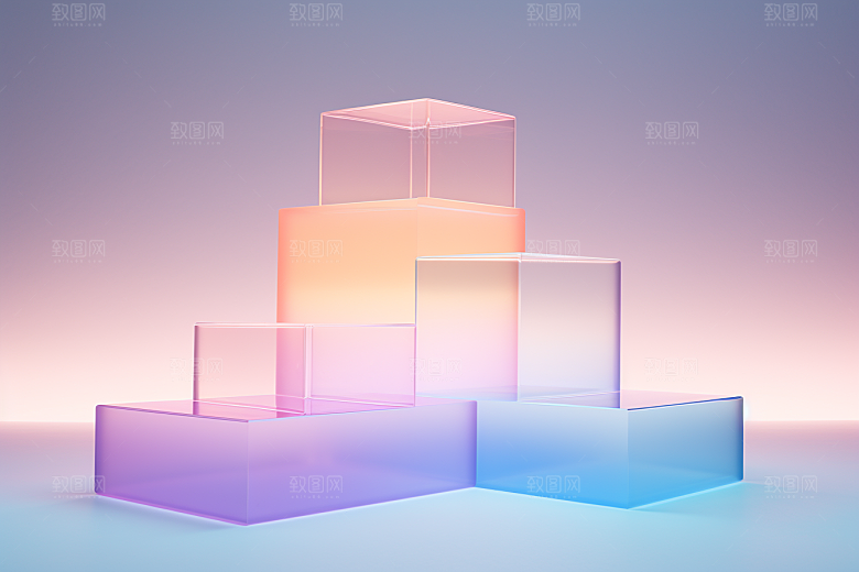 玻璃质感肌理清新背景